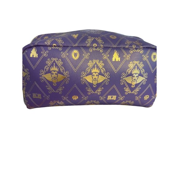 Disney Villains Purple Gold Cosmetic Bag Evil Queen Bath Body Works Zipper NWT - Picture 3 of 7